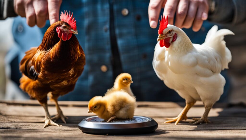 Memilih pasangan ayam yang seimbang